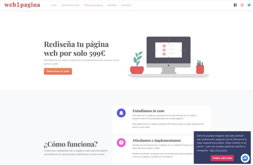 Online Shop web1pagina.es